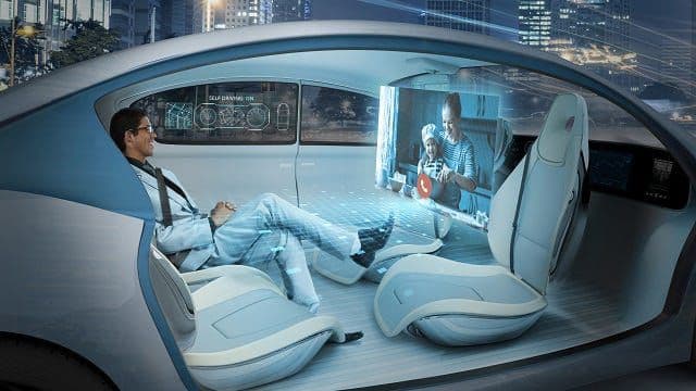 Futuristic autonomous taxi
