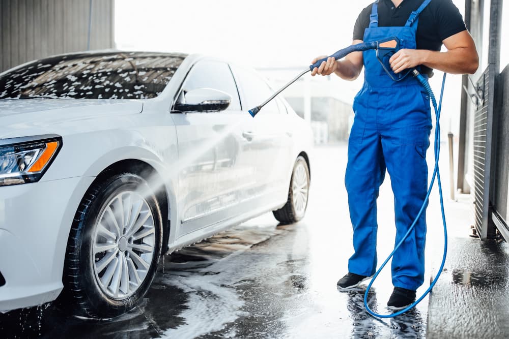 A car being washed